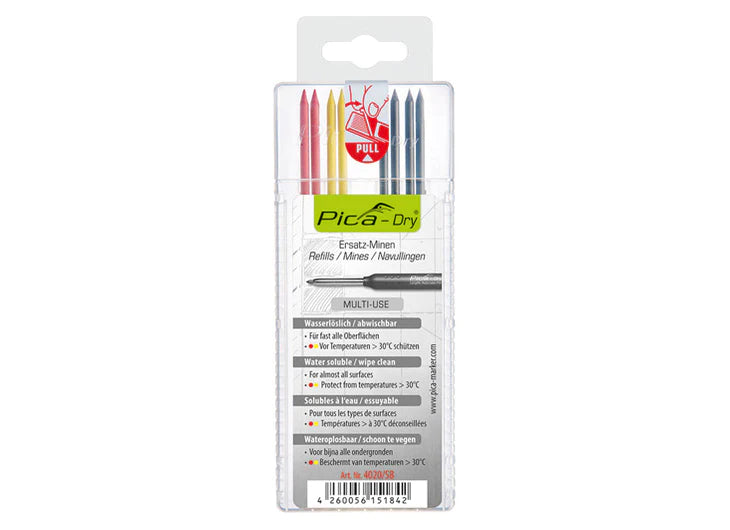 Pica Dry Water Soluble Graphite, Red & Yellow Refill Pack